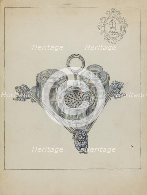 Silver Holder, 1935/1942. Creator: Fletcher Hanks.