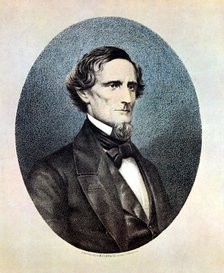 Jefferson Davis, President of the Confederate (southern) States. Artist: Unknown