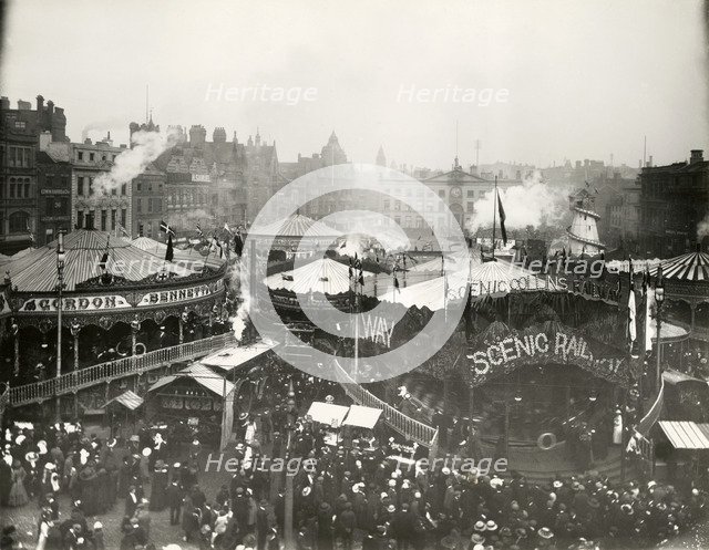 Goose Fair, Market Place, Nottingham, Nottinghamshire, 1911. Artist: Unknown