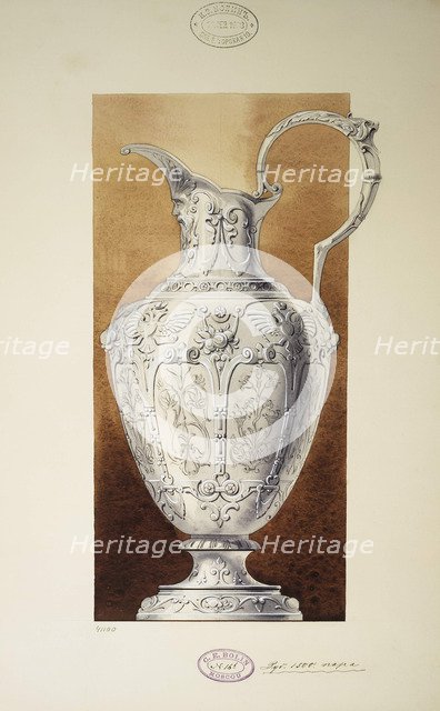 Design of a Ewer. (Series The Dowry of Grand Princess Maria Pavlovna), 1907-1908. Artist: Carl Edvard Bolin company  