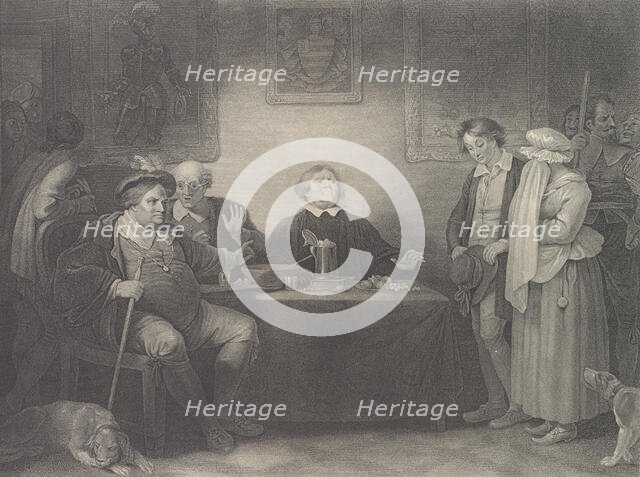 The Seven Ages, Fifth Age: The Justice (Shakespeare, As You..., first published 1801; reissued 1852. Creator: Peter Simon.