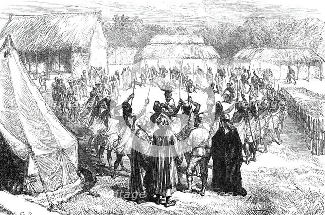 Lieutenant Cameron's Travels in Central Africa: Dance of Pagazi at Kiwakasongo...1876. Creator: Unknown.