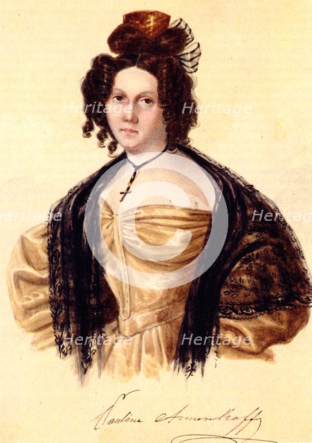 Portrait of Prasovya Annenkova (1800-1876), wife of Decembrist Iwan Annenkow, 1836. Artist: Bestuzhev, Nikolai Alexandrovich (1791-1855)