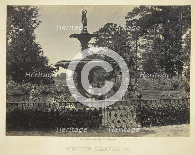 Fountain, Savannah, GA, 1866. Creator: George N. Barnard.
