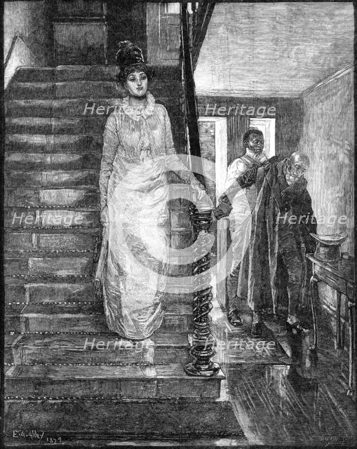 Sunday Morning in "Old Virginia" by E. A. Abbey, 1881. Creator: Joseph Swain.