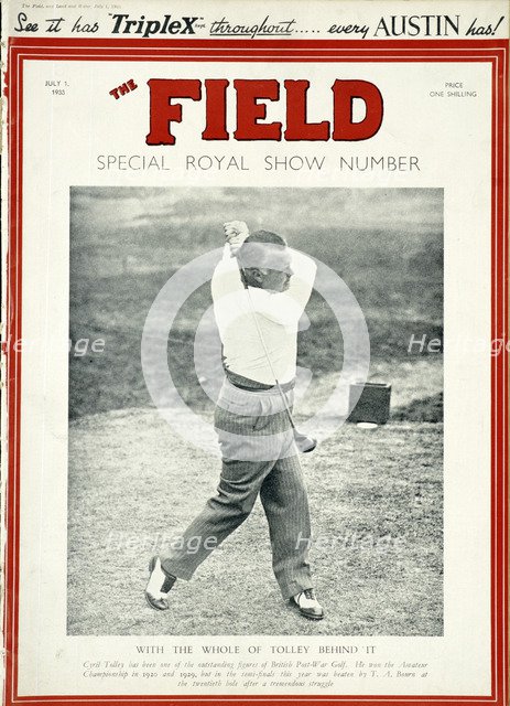 Field magazine cover, July 1933. Artist: Unknown