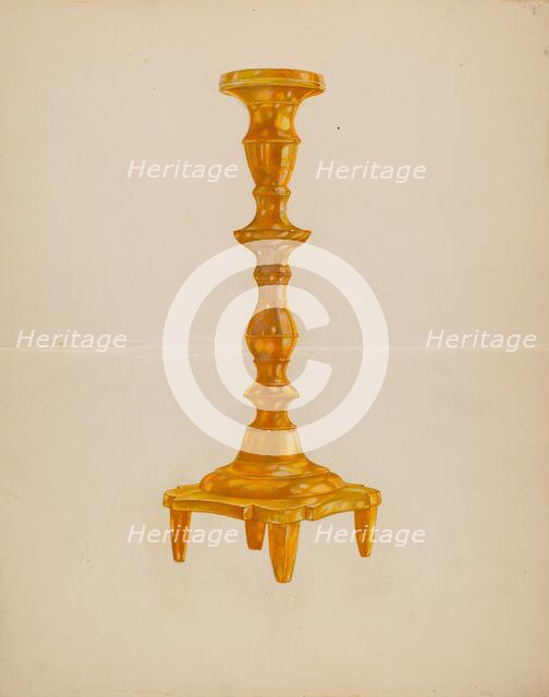 Candlestick, 1935/1942. Creator: Unknown.