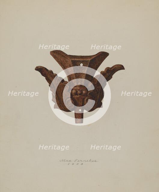 Ornamental Iron Leaf, 1938. Creator: Max Fernekes.