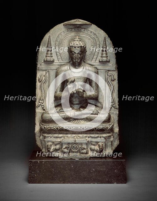 Buddha Giving the First Sermon (Dharmachakrapravartanamudra), late 10th/early 11th cent. Creator: Unknown.