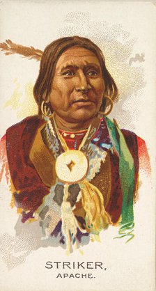 Striker, Apache, from the American Indian Chiefs series (N2) for Allen & Ginter Cigarettes..., 1888. Creator: Allen & Ginter.