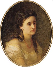 Portrait of the pianist and composer Ella Adayevskaya (1846-1926), 1868. Creator: Köler, Johan (1826-1899).