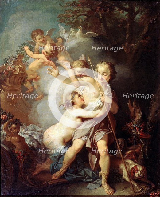 'Venus and Adonis', 1750s.  Artist: Etienne Jeaurat