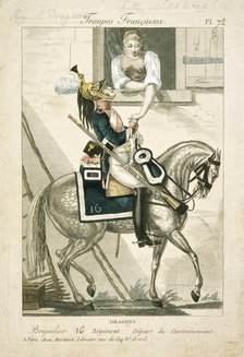 French dragoon of the Napoleonic Wars, early 19th century. Artist: Unknown.