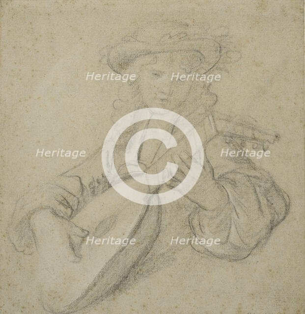 Lute player, 1662. Creator: Peter Lely.