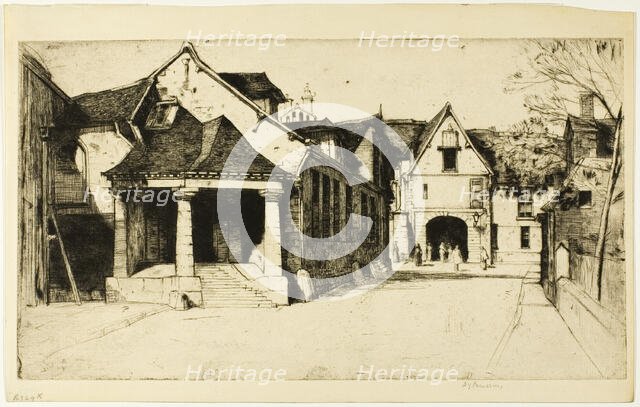 Old Museum, Beauvais, 1917. Creator: David Young Cameron.