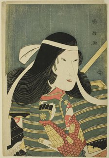 Iwai Kumesaburo in the Role of Lady Tomoe, 1797. Creator: Utagawa Kunimasa.