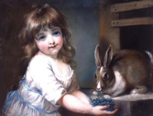 Girl with Rabbit, c. 1900. Creator: Unknown.
