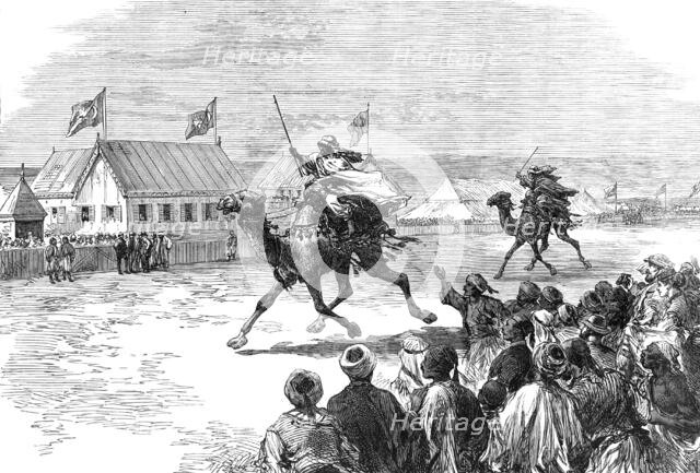 Fetes of the Viceroy of Egypt at Cairo: the dromedary-race, 1869. Creator: Unknown.