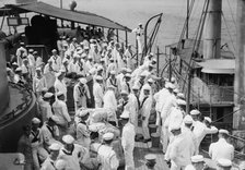 Naval Reserve leaving USS Seattle, between c1910 and c1915. Creator: Bain News Service.