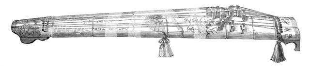 Musical Instruments in the South Kensington Museum: Japanese Dulcimer, or Takigoto, 1870. Creator: Unknown.