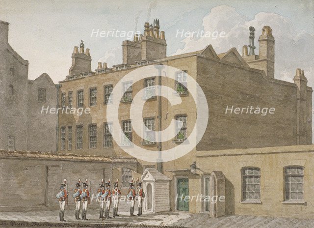 The Treasury, Whitehall, Westminster, London, 1818. Artist: Robert Blemmell Schnebbelie
