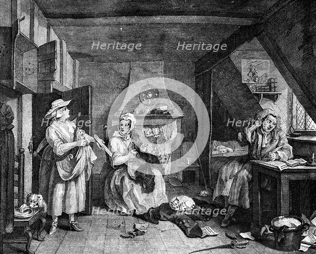 'The Distrest Poet', 1740. Artist: William Hogarth