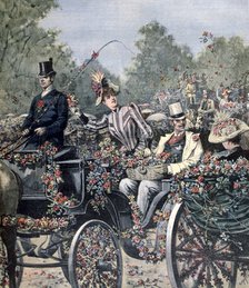 Battle of Flowers Parade, 1891. Artist: Henri Meyer