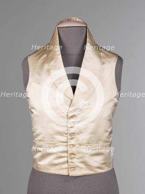 Evening vest, American, ca. 1830. Creator: Unknown.