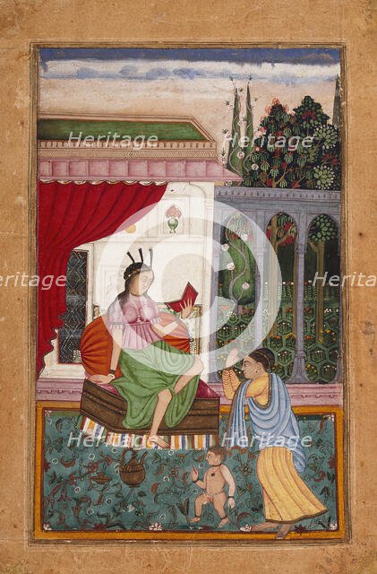 A European Woman and a Visitor, between c1700 and c1725. Creator: Unknown.