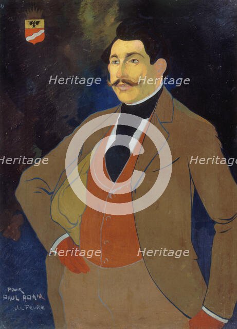 Portrait of the novelist Paul Adam (1862-1920), c. 1900. Creator: Feure, Georges de  .
