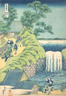 The Falls at Aoigaoka in the Eastern Capital (Toto Aoigaoka no taki), from the series A Tour o... Creator: Hokusai.