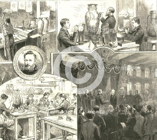 'The Prince of Wales at Messrs. Doulton's Pottery Works, Lambeth', 1886.  Creator: Unknown.