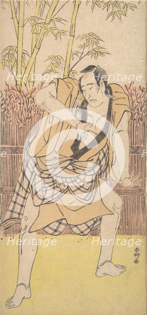 The Second Ichikawa Komazo as a Man standing in a Dramatic Attitude, ca. 1790., ca. 1790. Creator: Katsukawa Shunko.