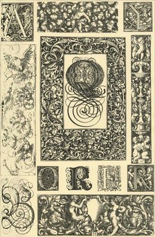 German Renaissance typographic ornaments, (1898). Creator: Unknown.