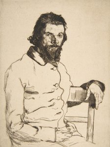 Portrait of Charles Meryon, 1853. Creator: Felix Bracquemond.