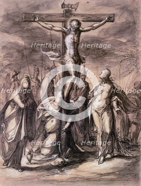 'Christ on the Cross', 17th century.  Artist: Hermann Weyer