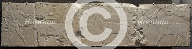 Relief of Men Bringing Desert Animals, c. 2311-2281 BC. Creator: Unknown.