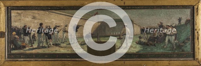 Esquisse pour la mairie d'Arcueil-Cachan : Le Tir, 1888. Creator: Paul Albert Baudouin.