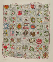 Friendship Quilt, c. 1937. Creator: Florence Truelson.