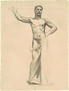 Study of Apollo for "Apollo and the Muses", c. 1921. Creator: John Singer Sargent.