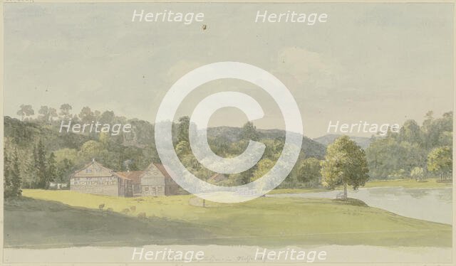 The Swiss Houses in Wilhelmsthal Palace Park near Eisenach, c1800-1806. Creator: Georg Melchior Kraus.