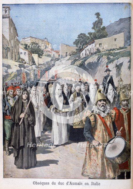 Funeral of the Duke of Aumale in Italy, 1897. Artist: Henri Meyer