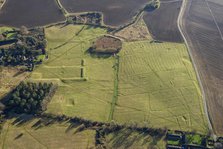 Earthwork remains of Ascott House formal gardens and earthworks, Buckinghamshire, 2022. Creator: Damian Grady.