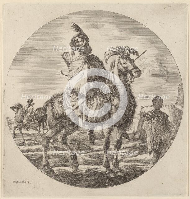 A Black Horseman. Creator: Stefano della Bella.