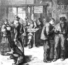 The market for dogs' and cats' flesh, Paris, (sketch by balloon post), 1871. Creator: Unknown.