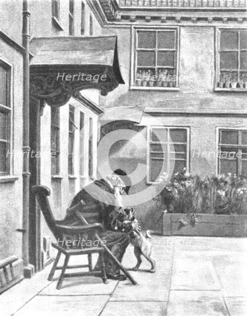 Pictures from the Royal Academy; The Mourners: Sailors' Home, Bristol - E. Crowe, R.A., 1895. Creator: George Meisenbach.