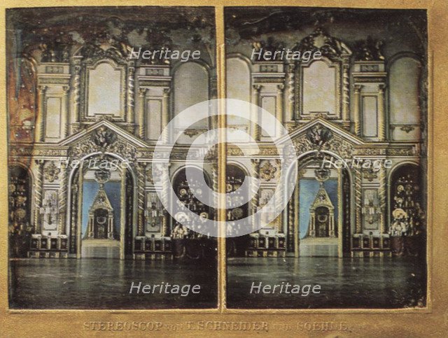 Throne Hall in the Moscow Kremlin, Russia, 1861.  Artist: Wilhelm Schneider