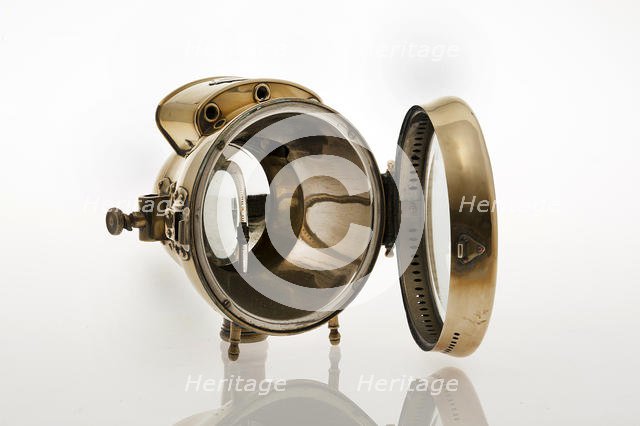 Acetylene gas headlamp from 1904 Daimler. Creator: Unknown.