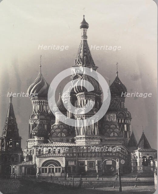 St. Basil's Cathedral, Red Square, Moscow, ca. 1860. Creator: Unknown.