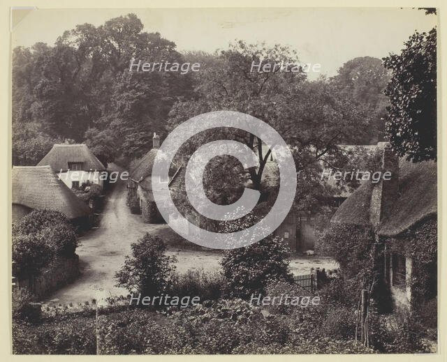 Untitled [thatched cottages], 1860/94. Creator: Francis Bedford.